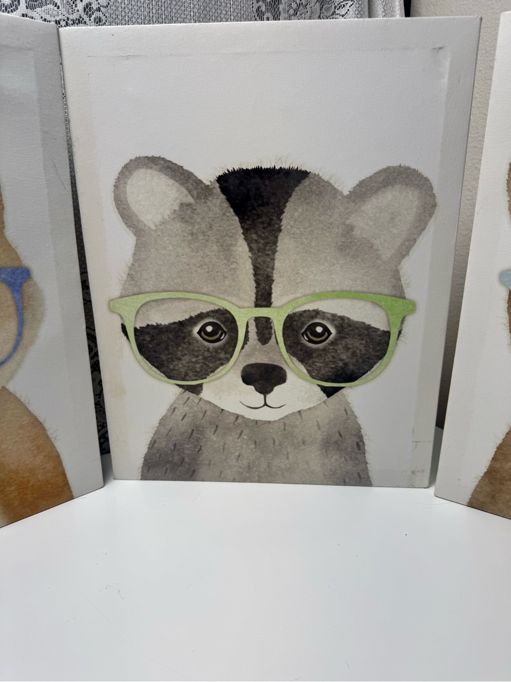 Hobby Lobby Trio of Woodland Animals in Glasses - Canvas Art Set, 11x15 - Picture 3 of 7
